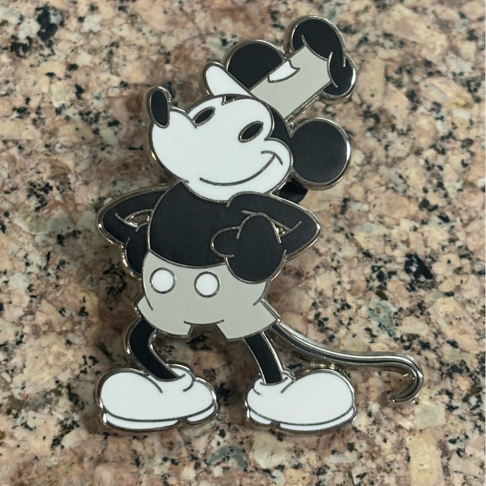 Disney Trading Pin Steamboat Willie 1928 Synchronized Cartoon Black White 2024